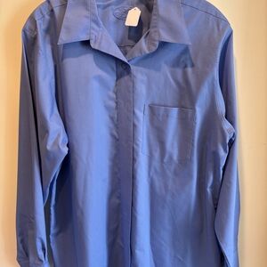 Foxcroft Blue Button-Up Shirt